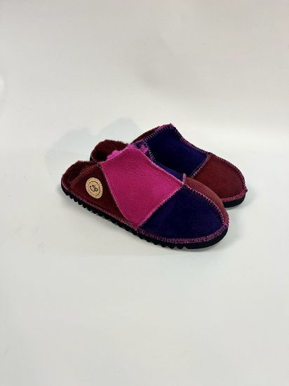 Picture of Sheepskin Mules | purple / magenta / damson | Size 4