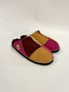 Picture of Sheepskin Mules |  burnt honey / damson / magenta | Size 4
