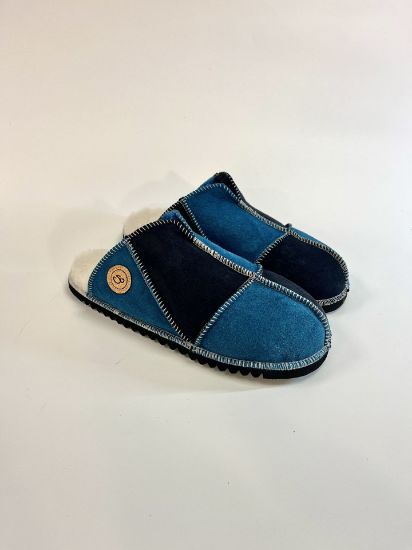 Picture of Sheepskin Mules | Indigo & Teal | Size 10